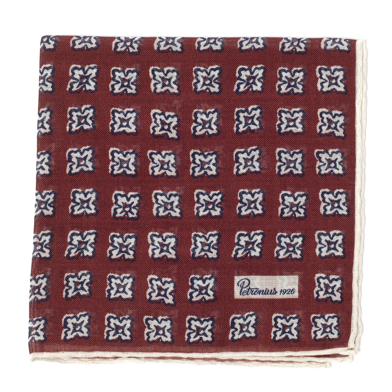 Pocket Square "Vintage 38" made of Wool and Silk - hand-rolled